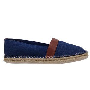 St John's Bay Women's NEW! Marlee Denim Blue Flat Slip-On Round Toe Shoes